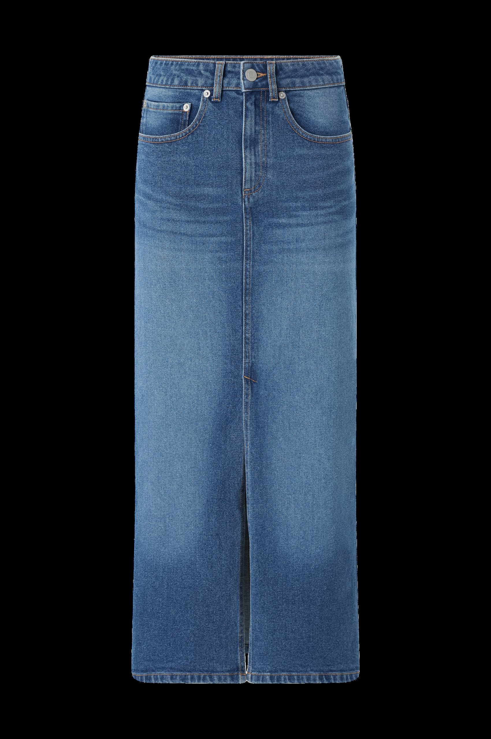Denim skjørt i maksimal lengde v:5221556