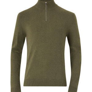 Genser Half Zip Melange Knit v:8207923
