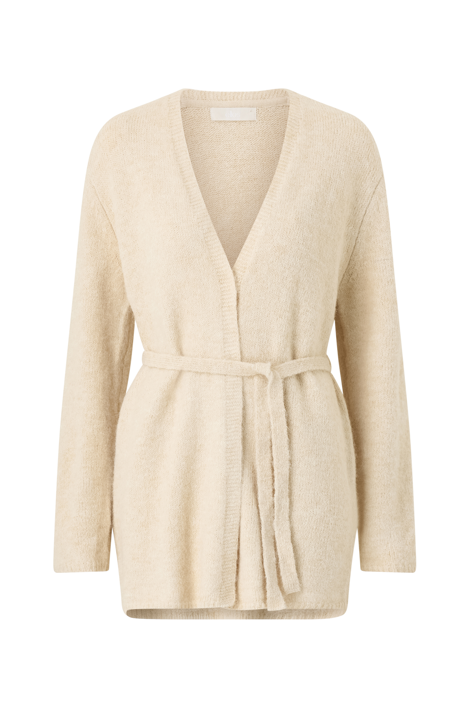Åpen cardigan med bindebelte v:3960517