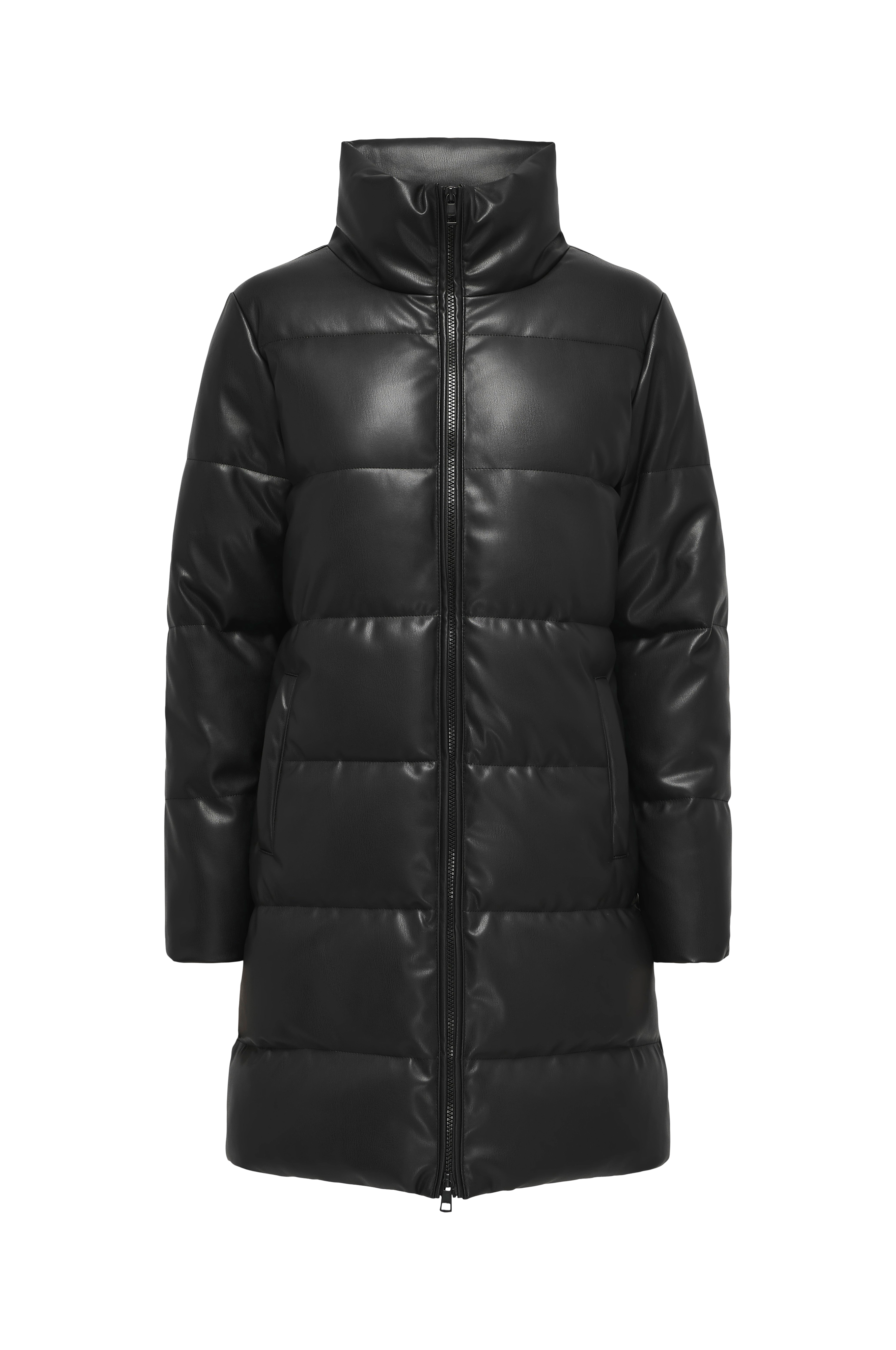Kåpe onlElsie Faux Leather Puffer Coat v:4332971