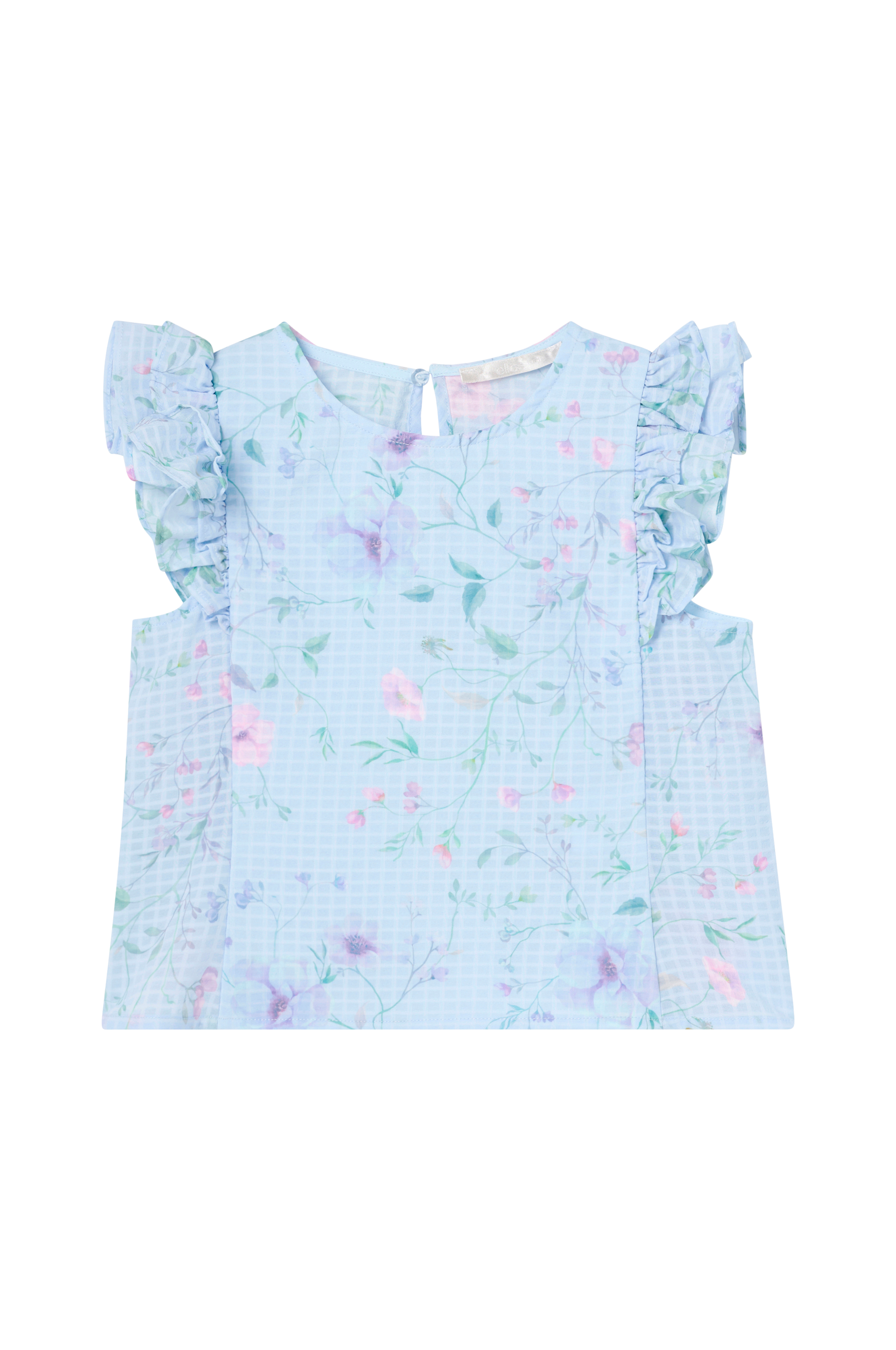 Bluse med volangermer v:2242155