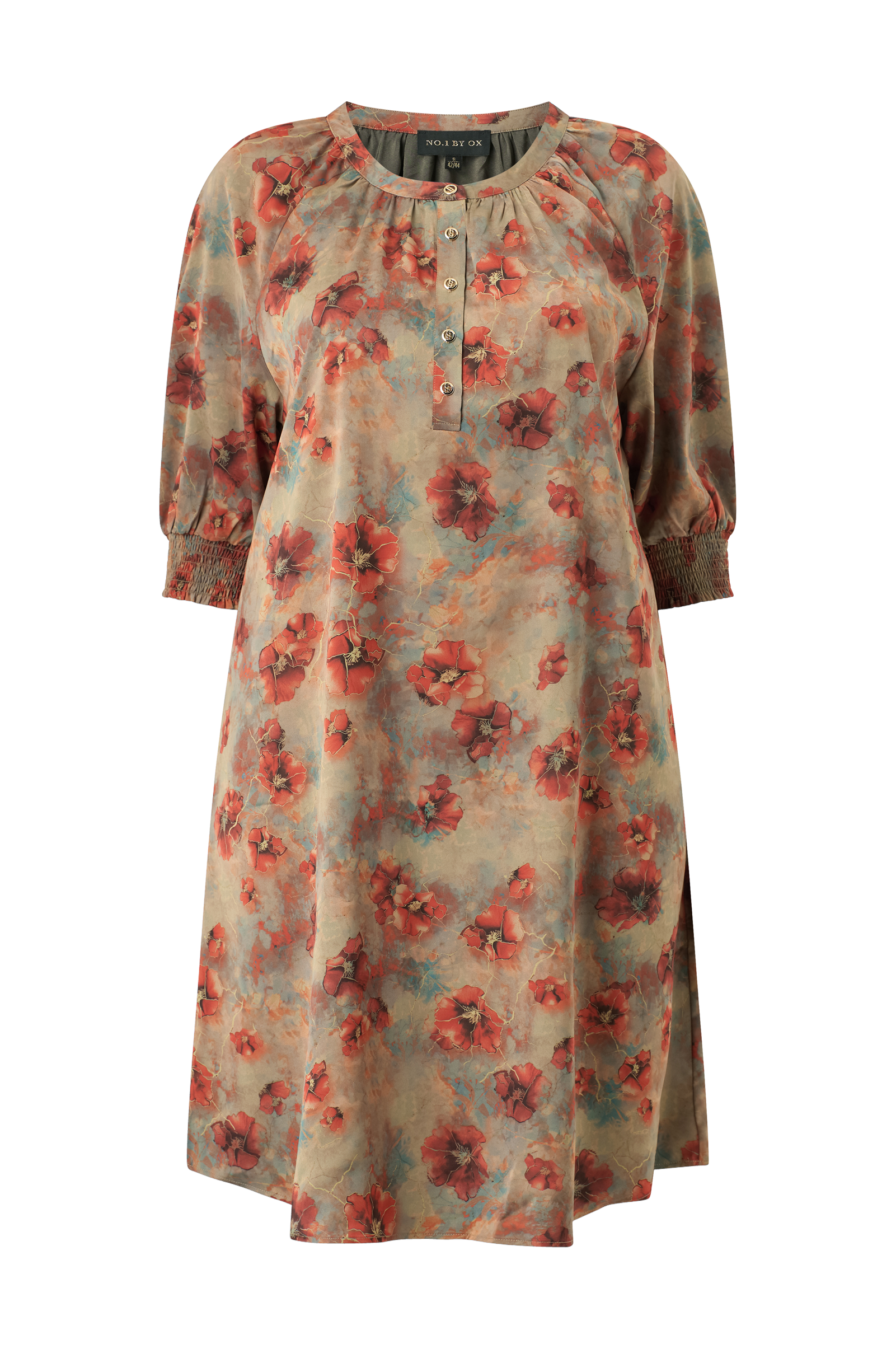 Kjole Raglan Dress 1/2 Sleeves w Smock Cuffs v:2945804