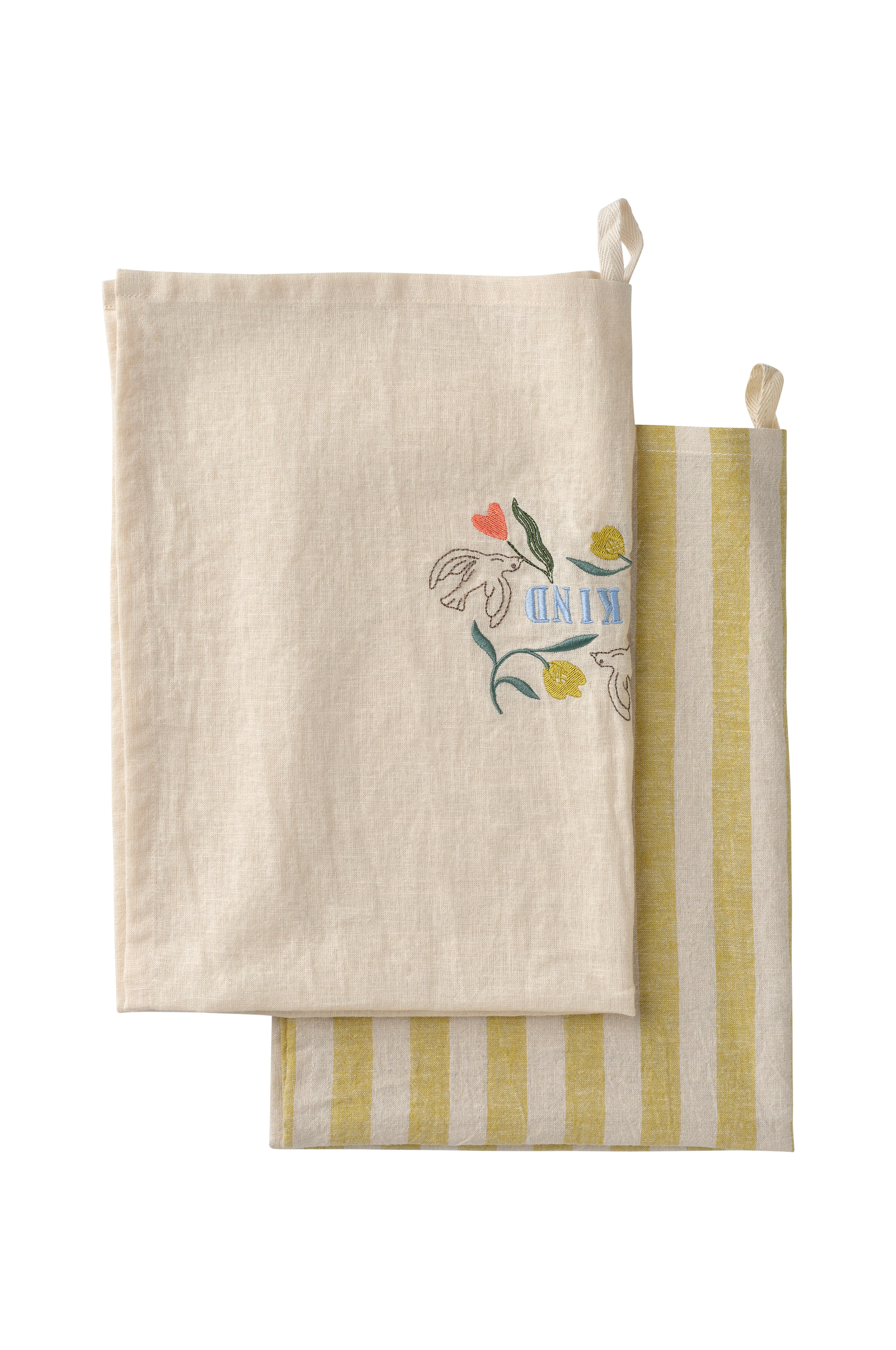 Kjøkkenhåndkle Elly Classic Stripe i resirkulert halvlinne 2 v:5973100