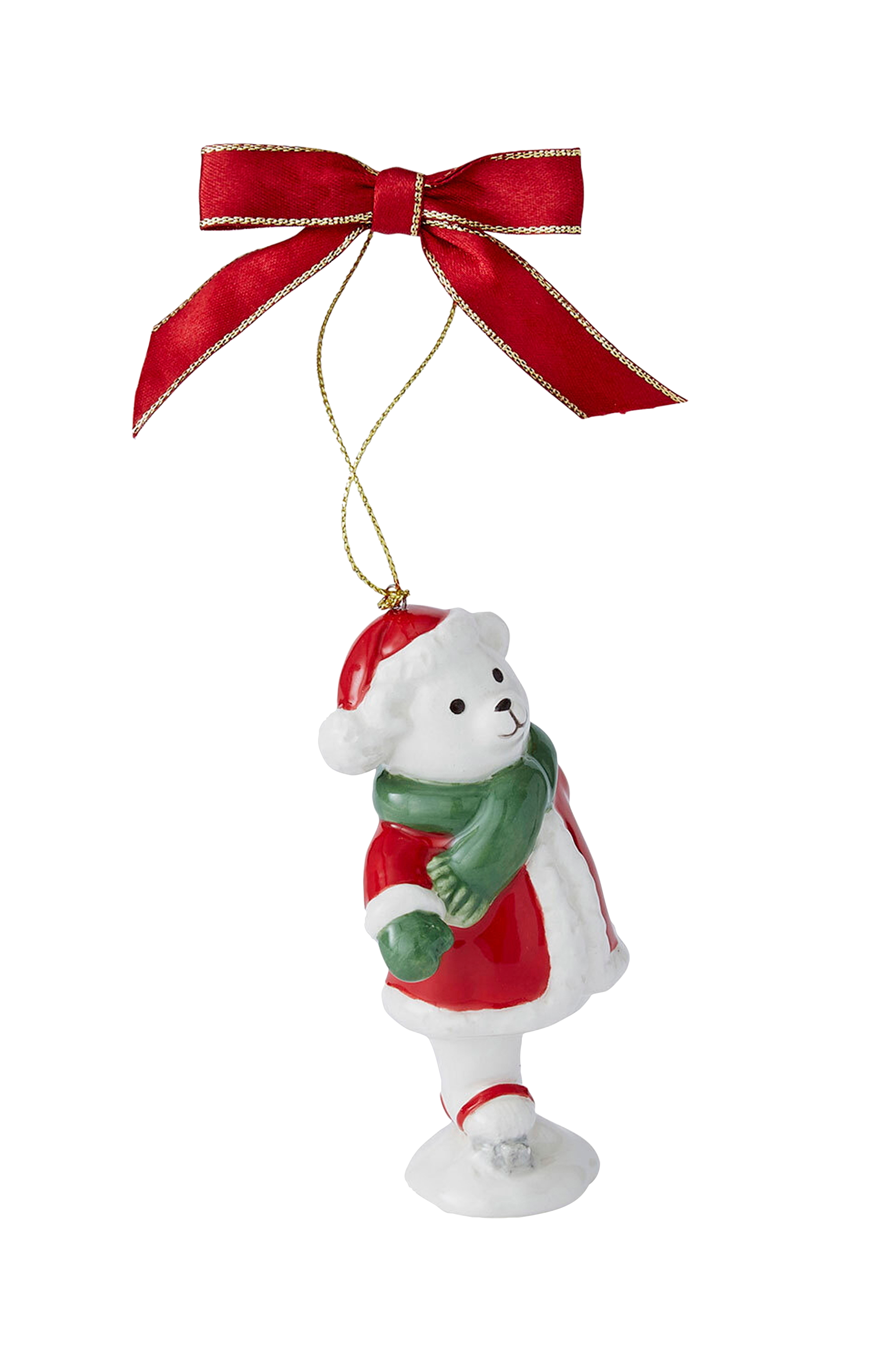 Juletrepynt Skating Teddy Christmas Tree høyde 9,5 cm v:5362241