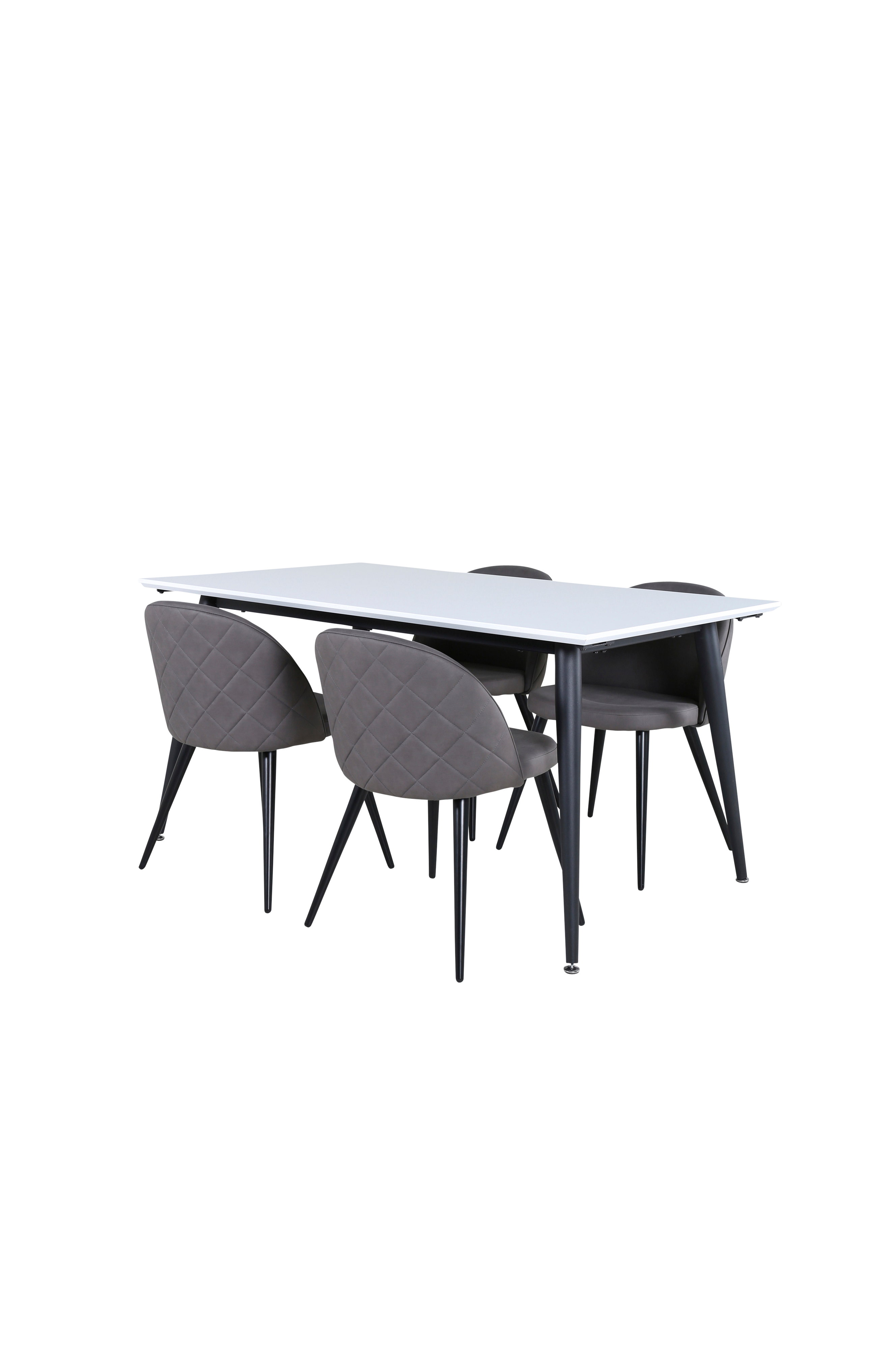 Spisegruppe Jimmy med 4 spisestoler Velvet Stitches v:8145444