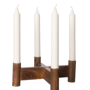 Adventsljusstake d22 h8 mörkt trä v:8686635
