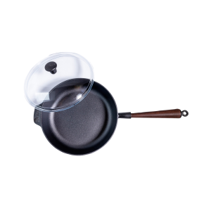 Traktørpanne i støpejern med glasslokk diameter 25 cm v:7505268