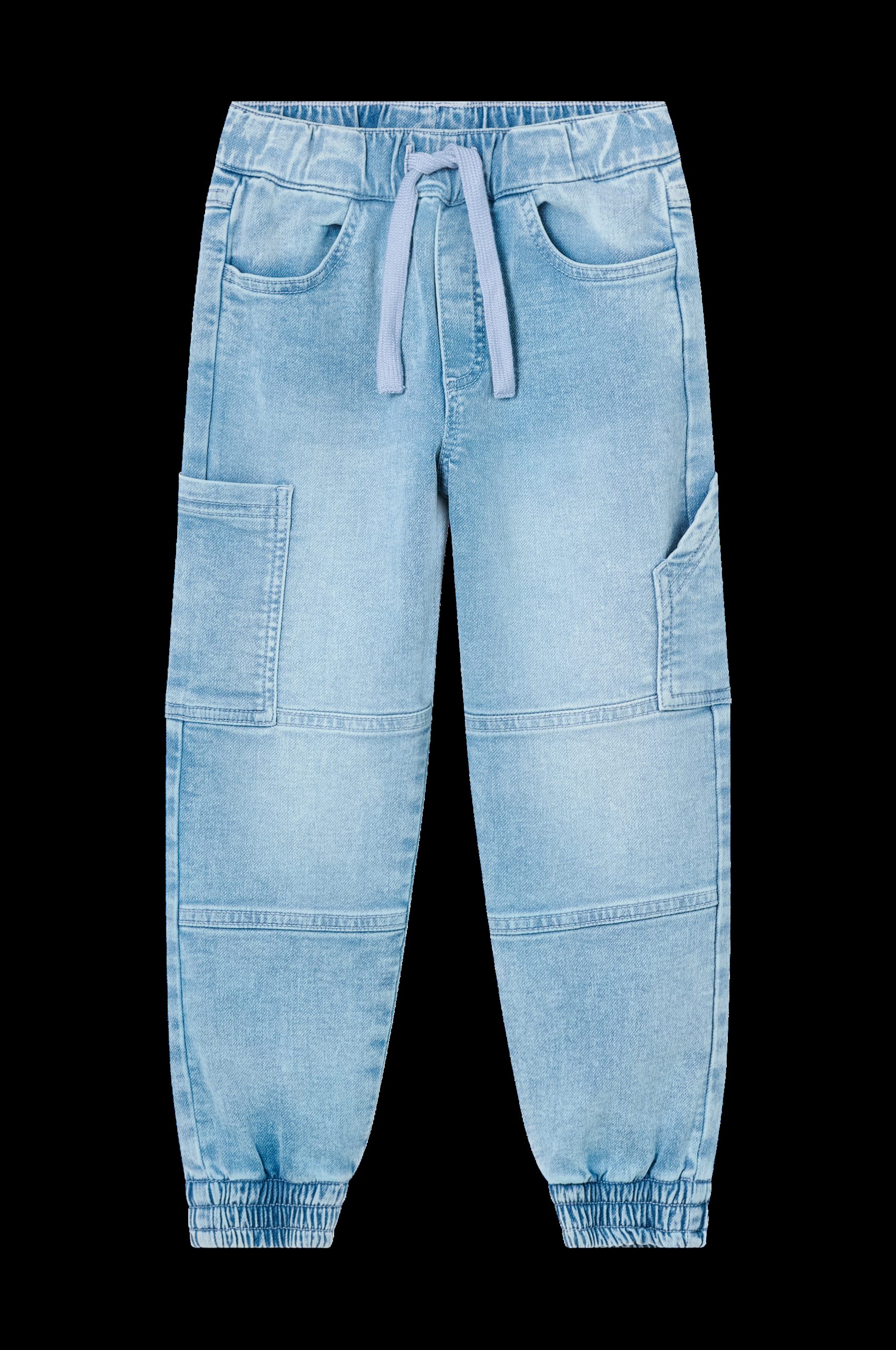 Denimjoggers med snøring v:7386802