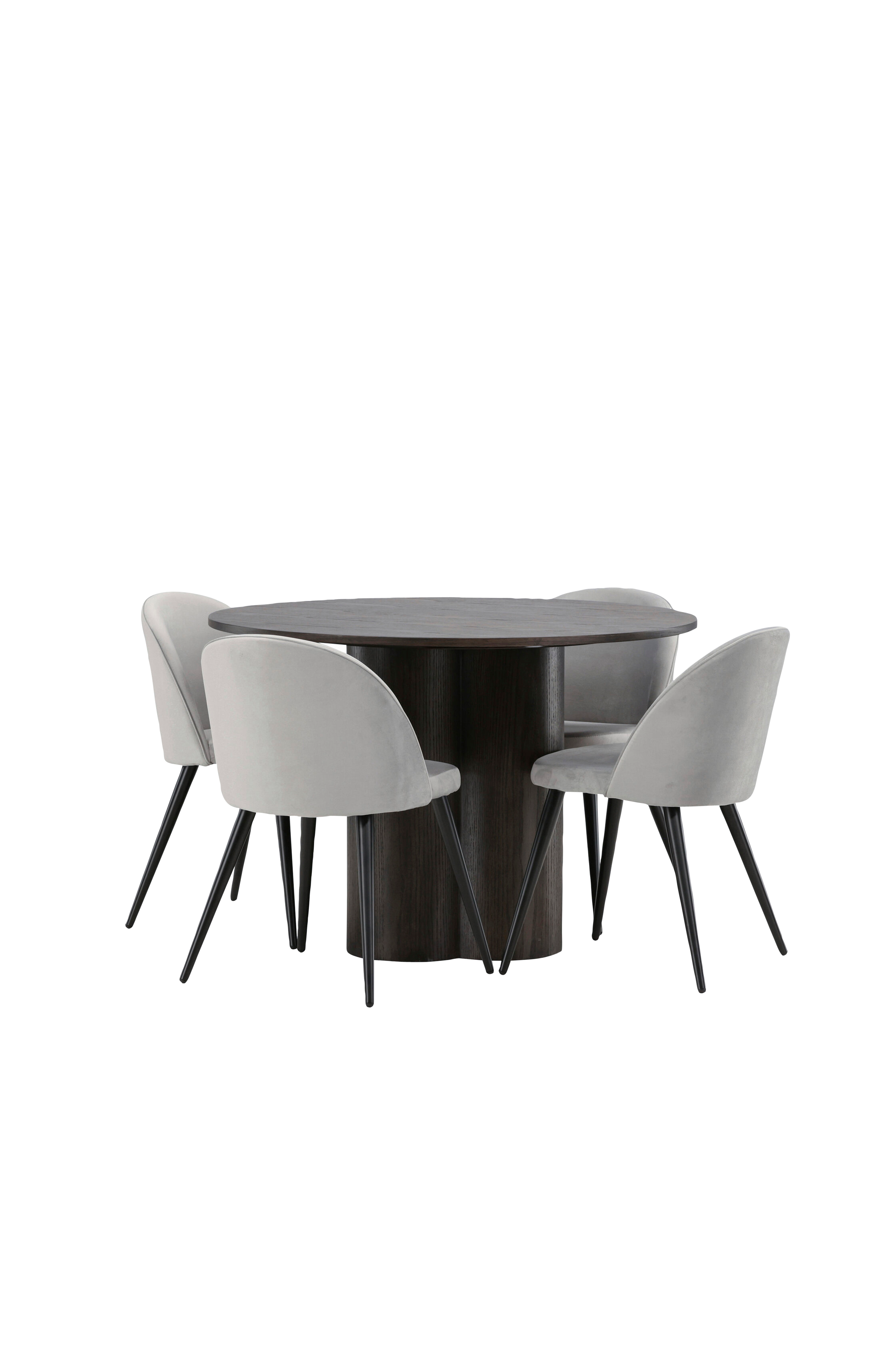 Spisegruppe Olivia med 4 stk stoler Velvet v:1167109