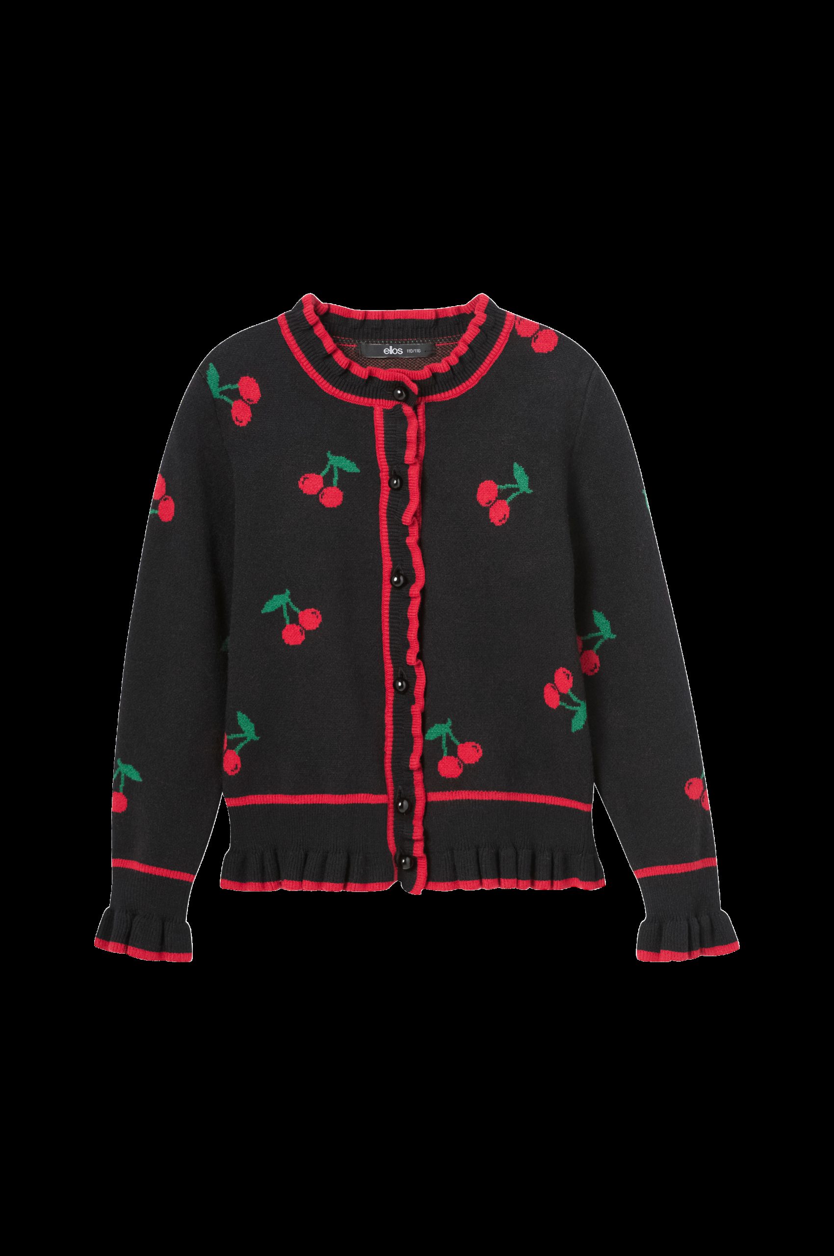 Cardigan med kirsebærmønster v:8427330