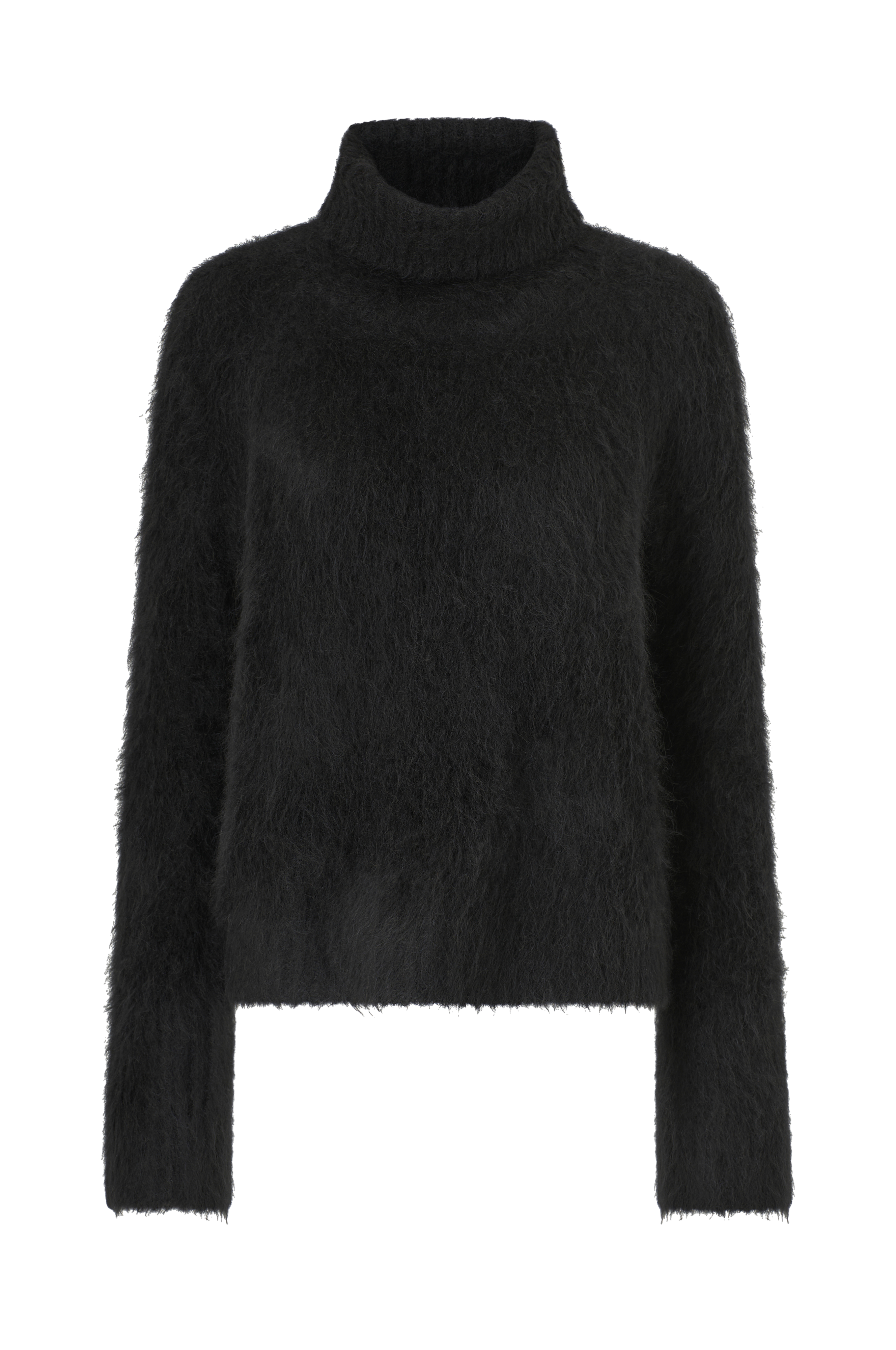 Pullover Hairy Knit Turtleneck Sweater v:2171009
