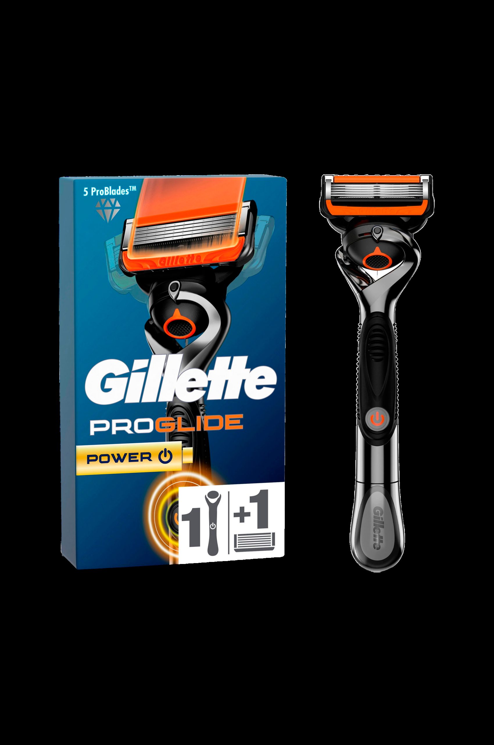 Barberhøvel Proglide Power – 1 barberblad v:4784036