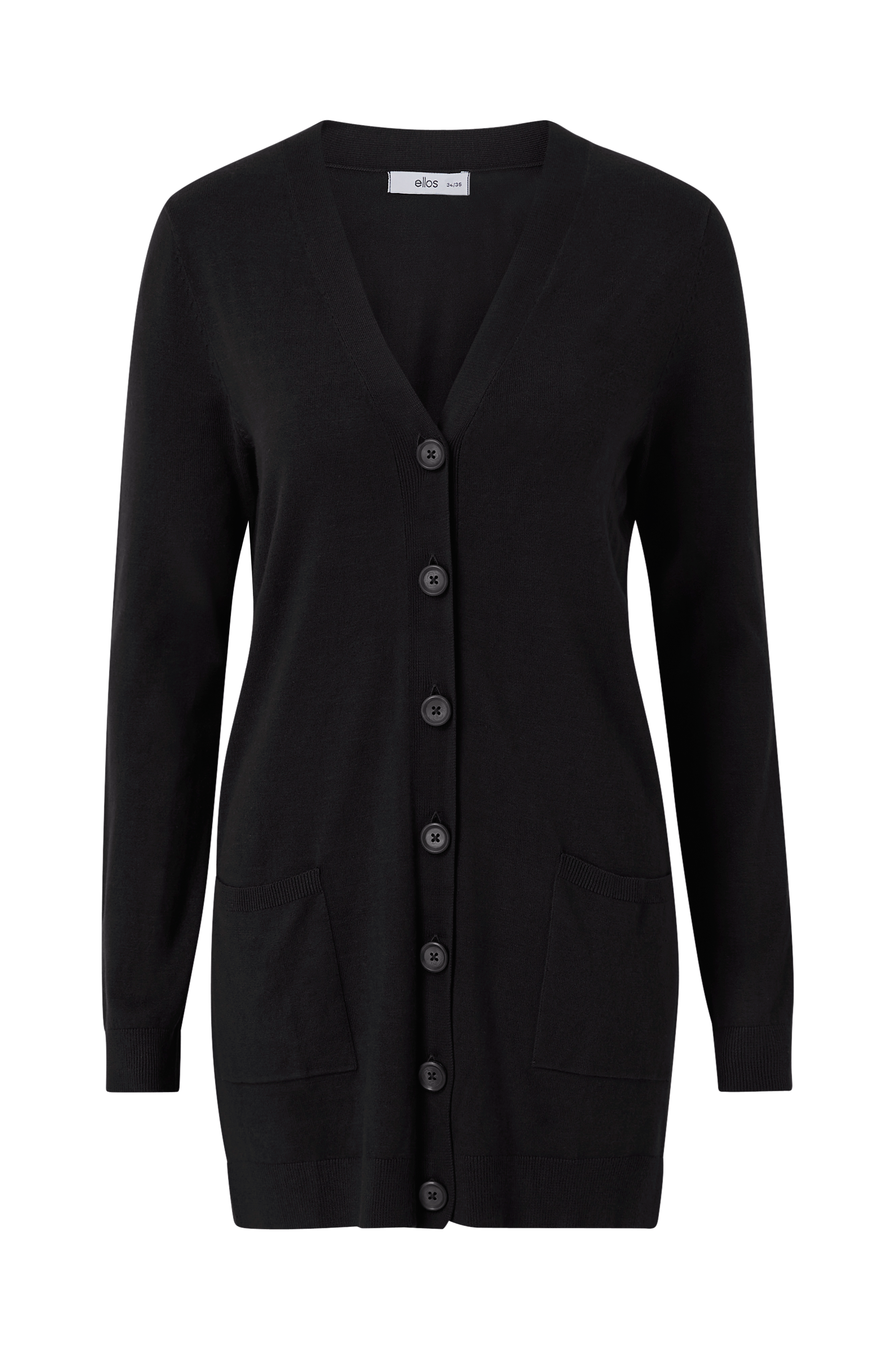 Strikket cardigan med lommer v:4000349
