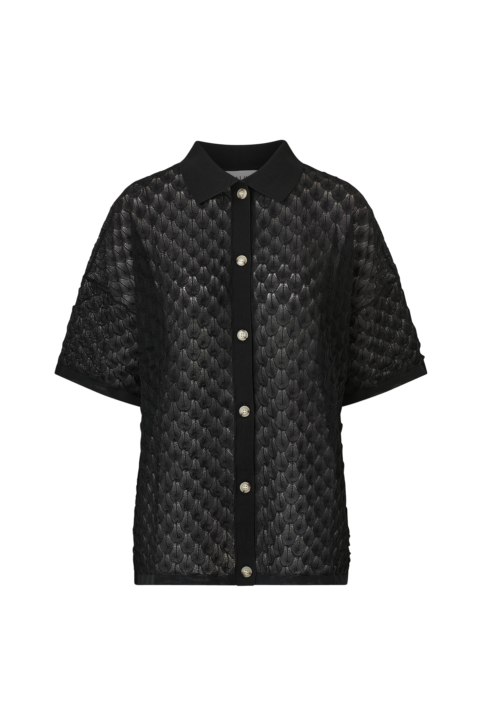 Kardigan Moa Oversized Pointelle Knitted Shirt v:7891480