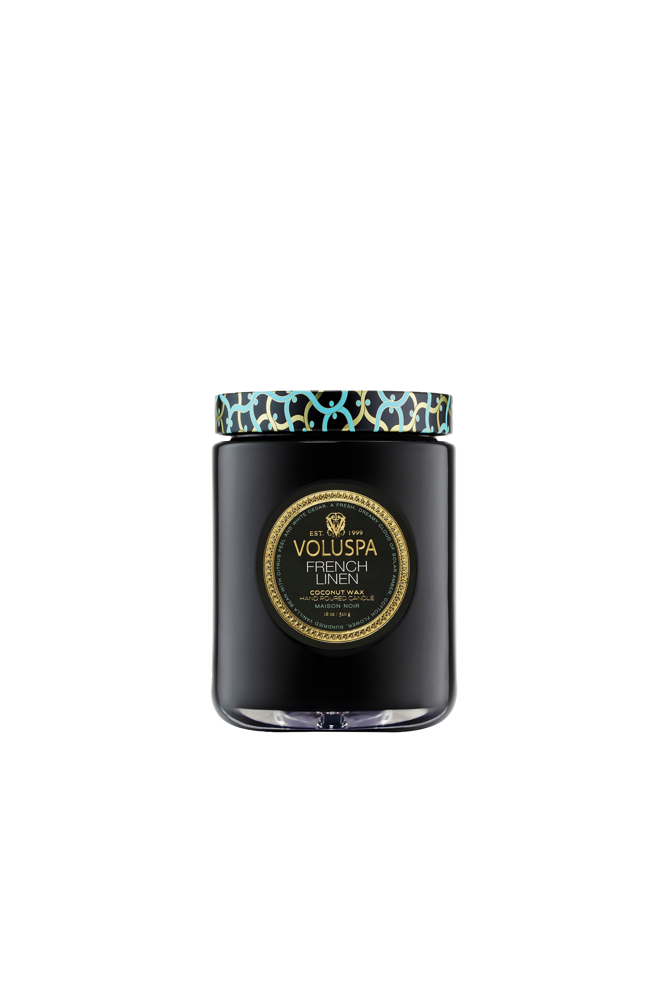 French Linen Large Glass Jar Candle 100H v:7592976