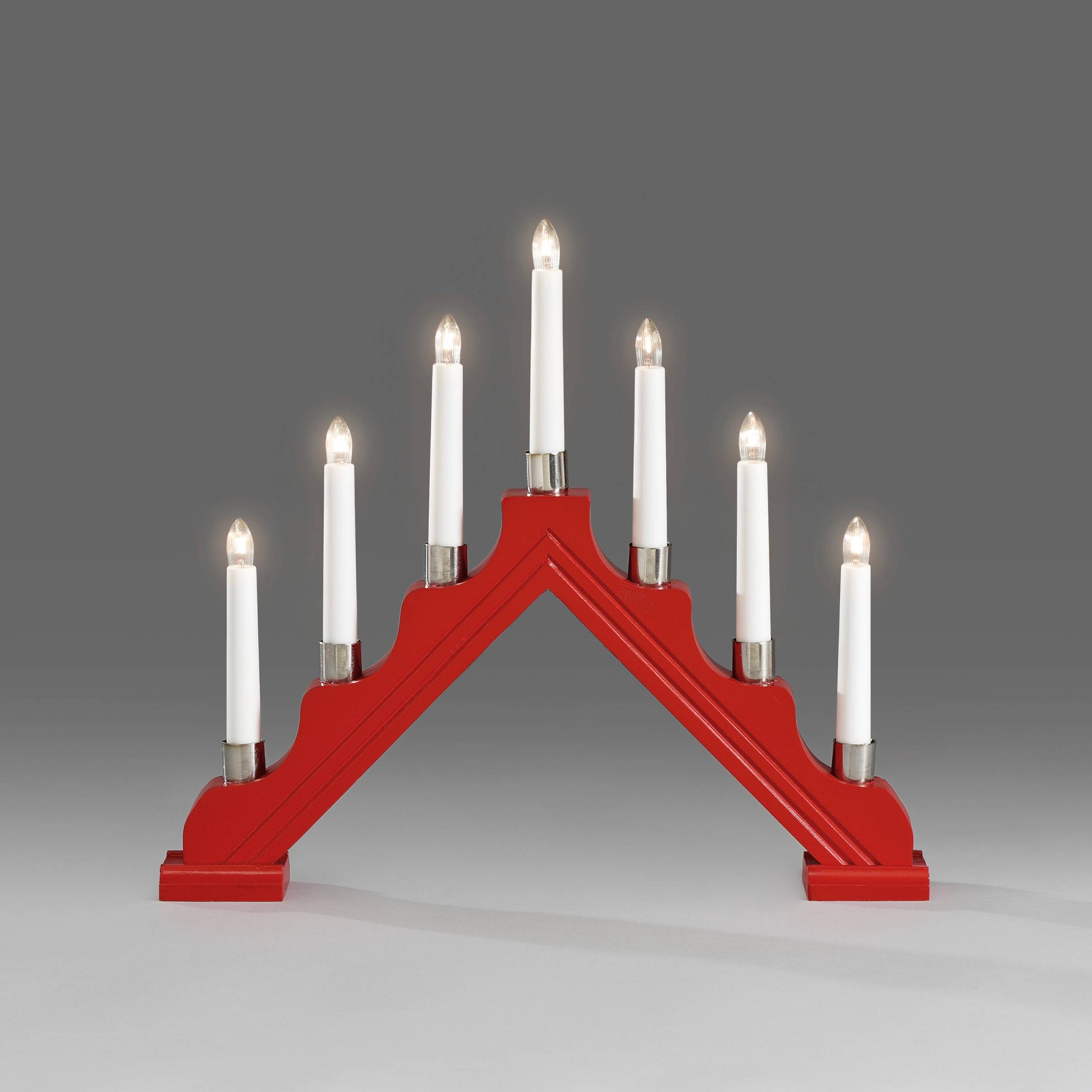 Lysestake i tre, 34 cm, 7 lyspærer v:8705903