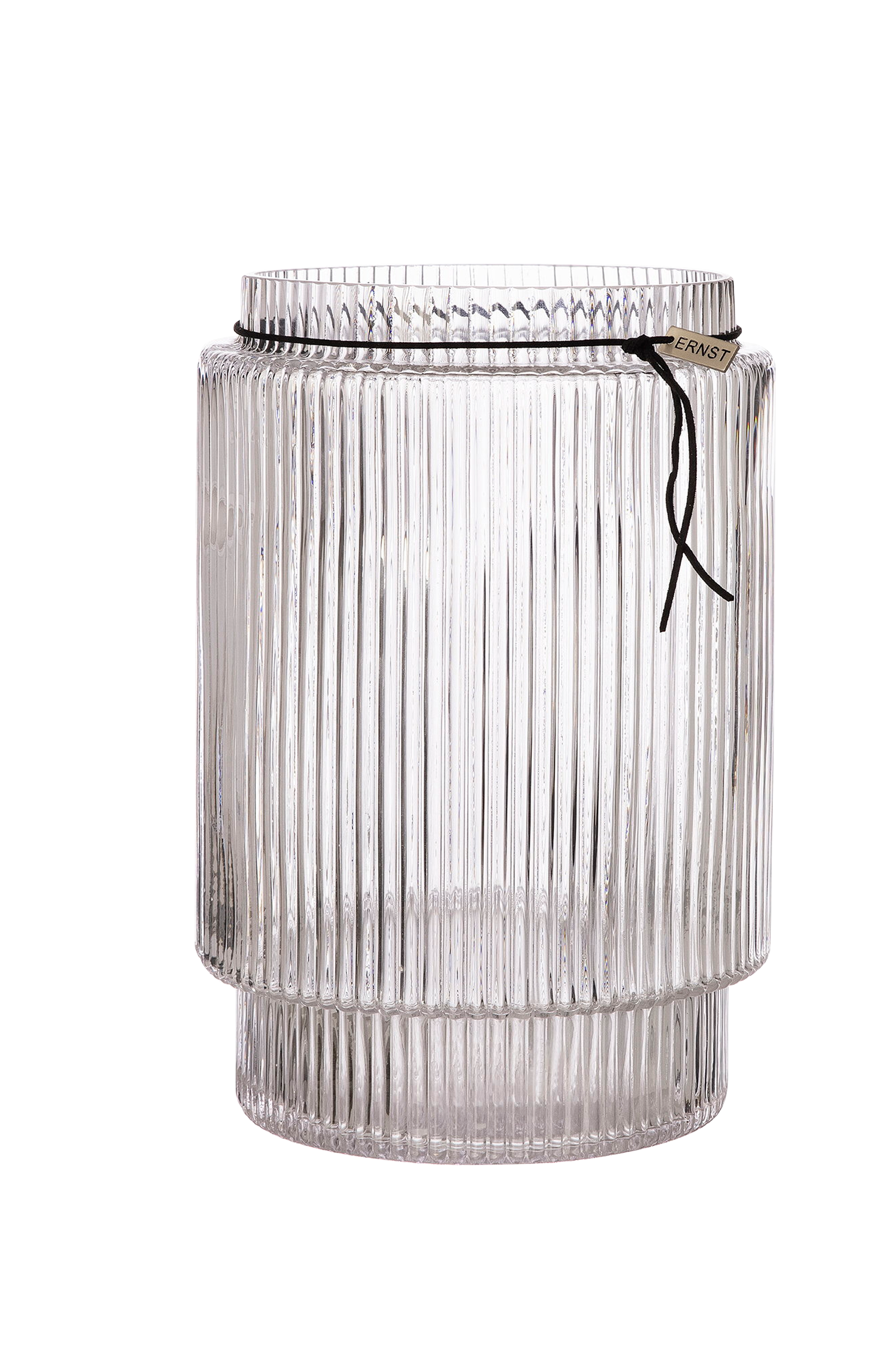 Glassvase stripete tekstur Ø 19,5 cm, h 28 cm v:7629534