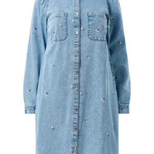 Denimkjole Jalena, L/s, Blk Dress v:7863790