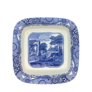 Firkantet kantet tallerken 25 cm Blue Italian v:9368099