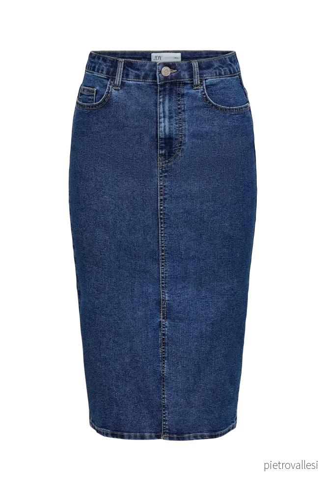 Denim skjørt jdyMoon MW Midi Slit Skirt Dnm v:4119716