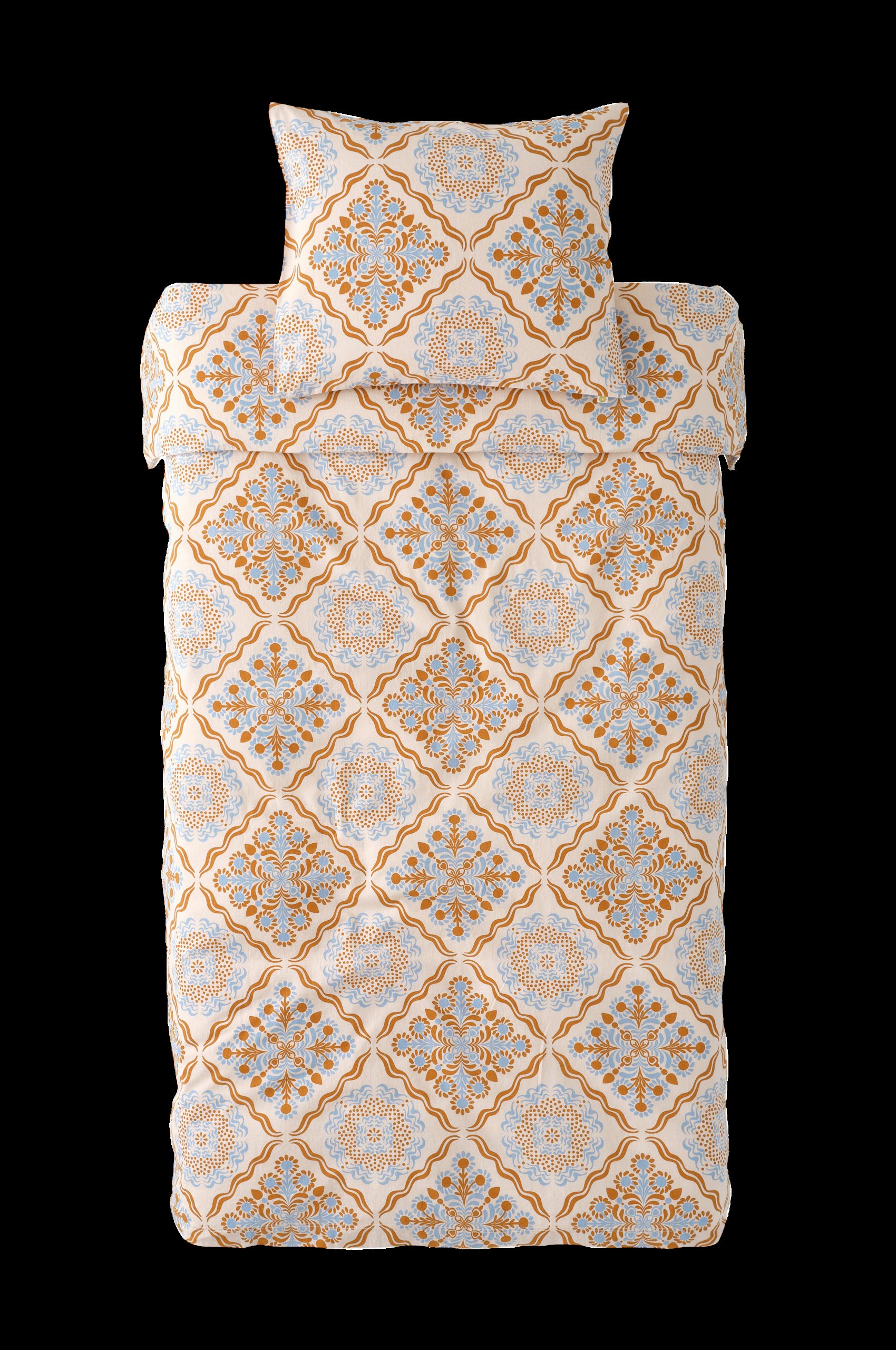 Sengesett Elly Tile i resirkulert halvlinne 2 eller 3 stykker v:6262301