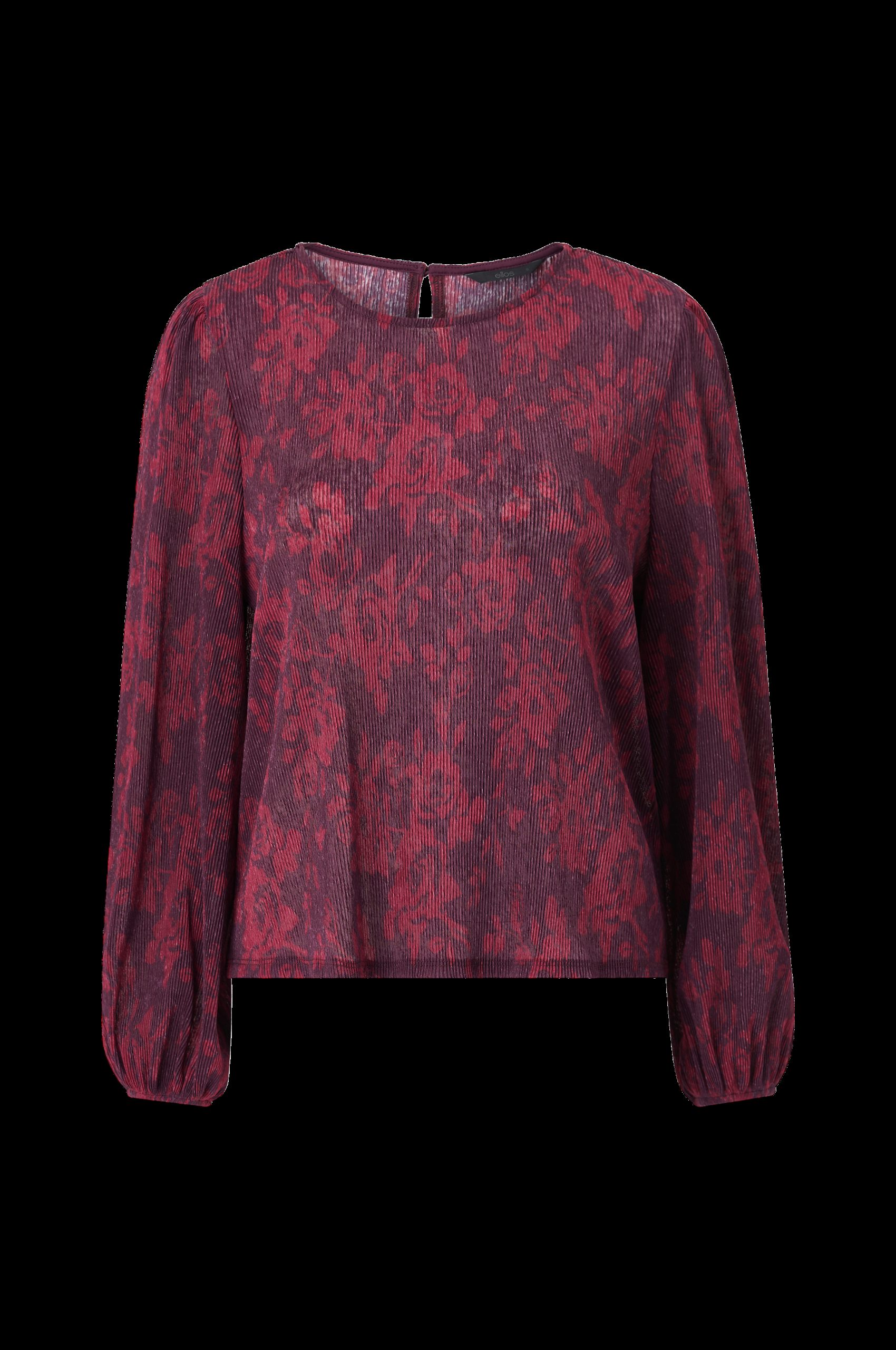 Jerseybluse med pufferme v:3005997