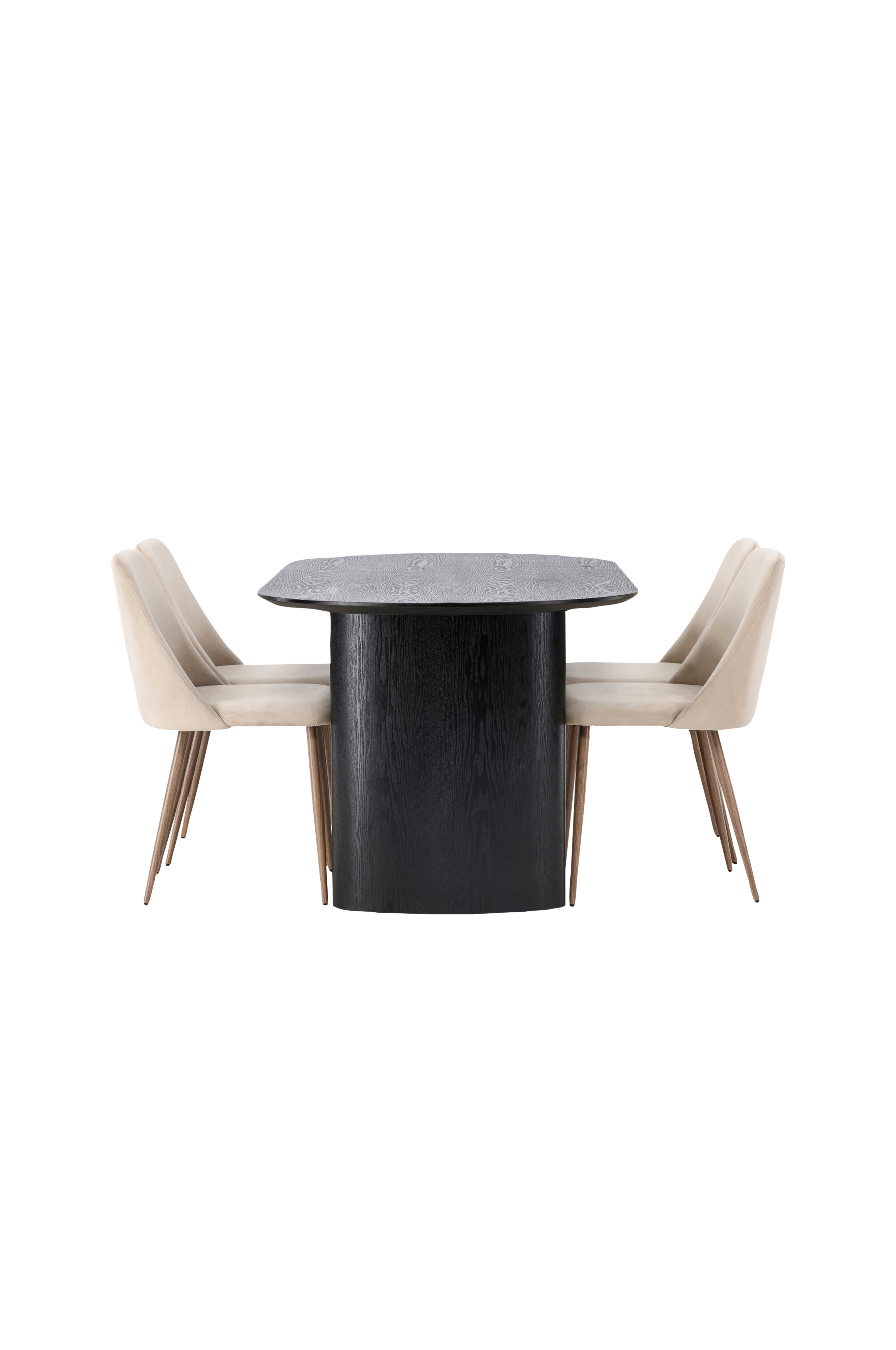 Spisegruppe Isolde med 4 stk stoler Night v:8088675