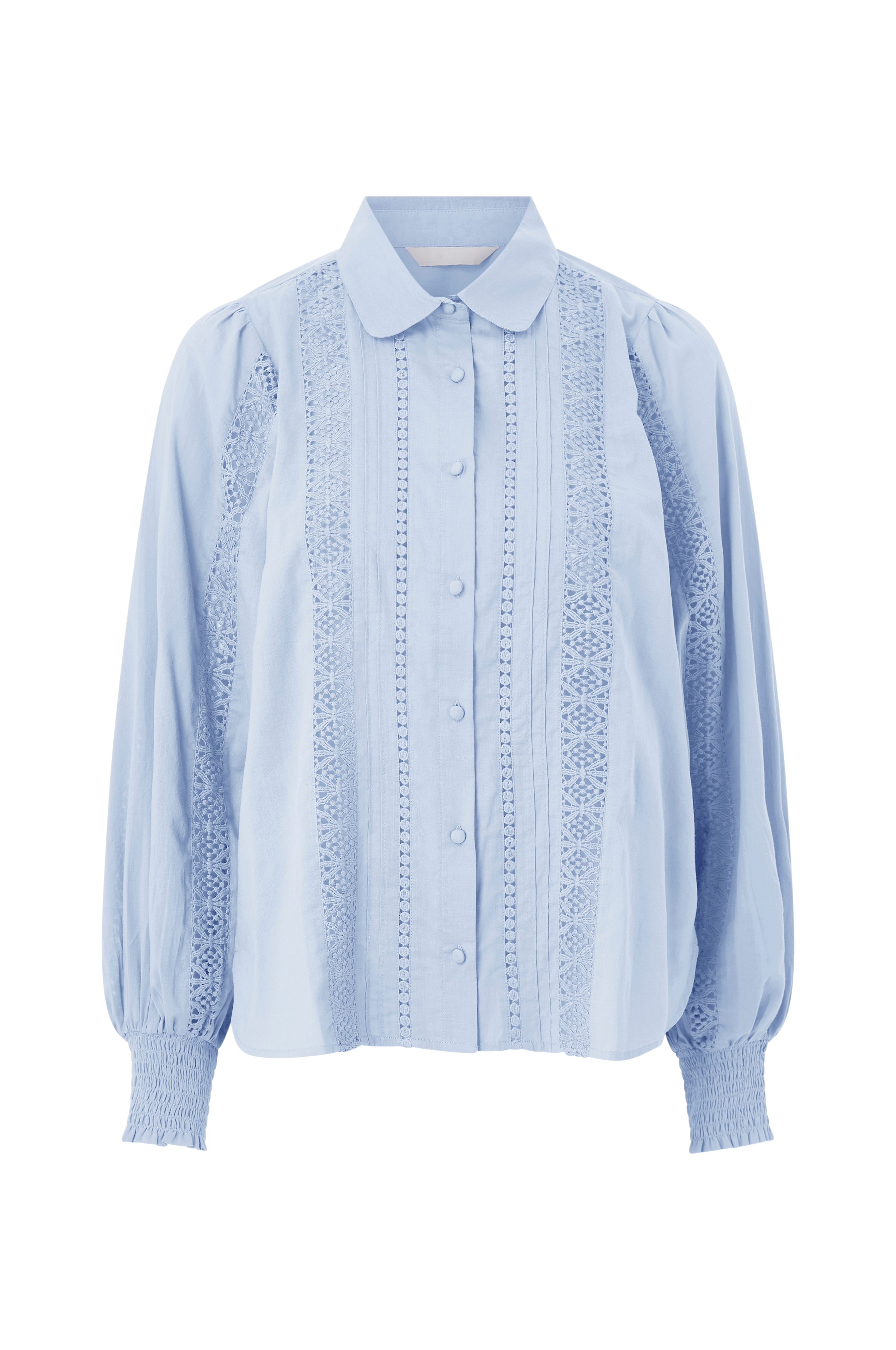 Bluse med blondedetaljer v:893827