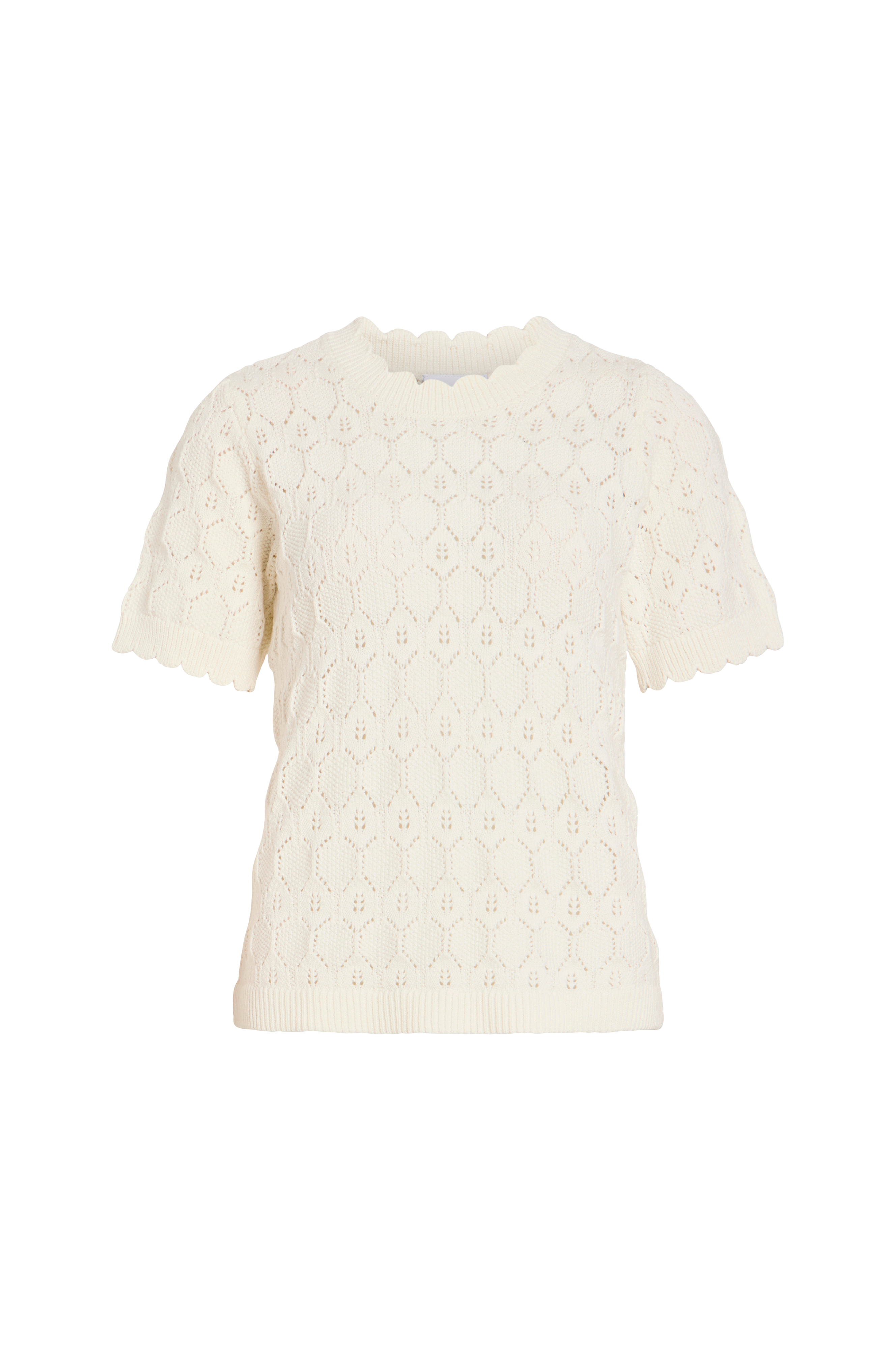 Topp Vilowen S/S Pointelle Knit Top/pb/1 v:7094699