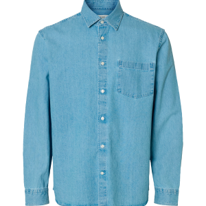 Denimskjorte slhRegcarlo Denim LS v:1037772