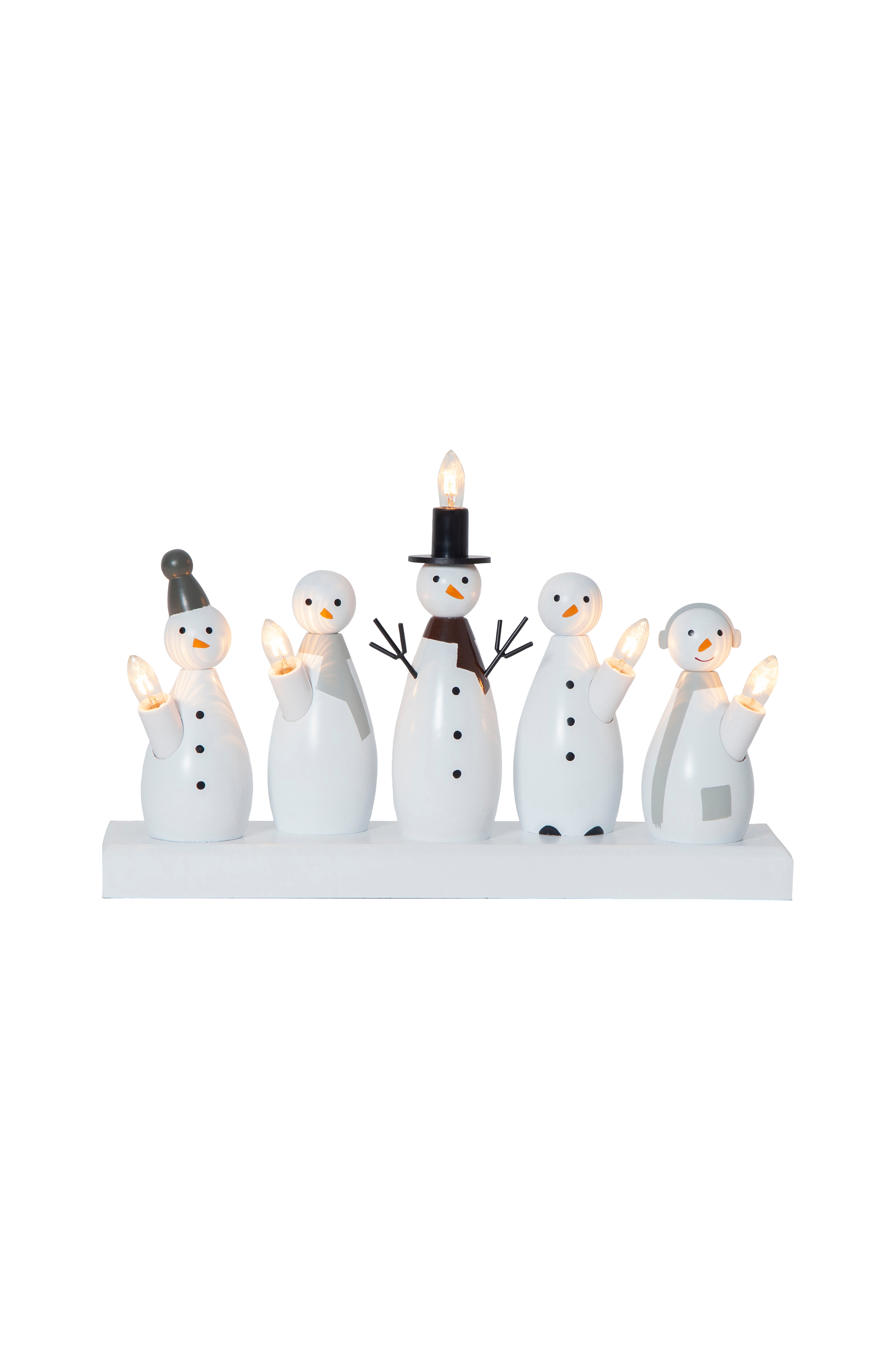 Lysestake Snowman 21 cm v:8043843