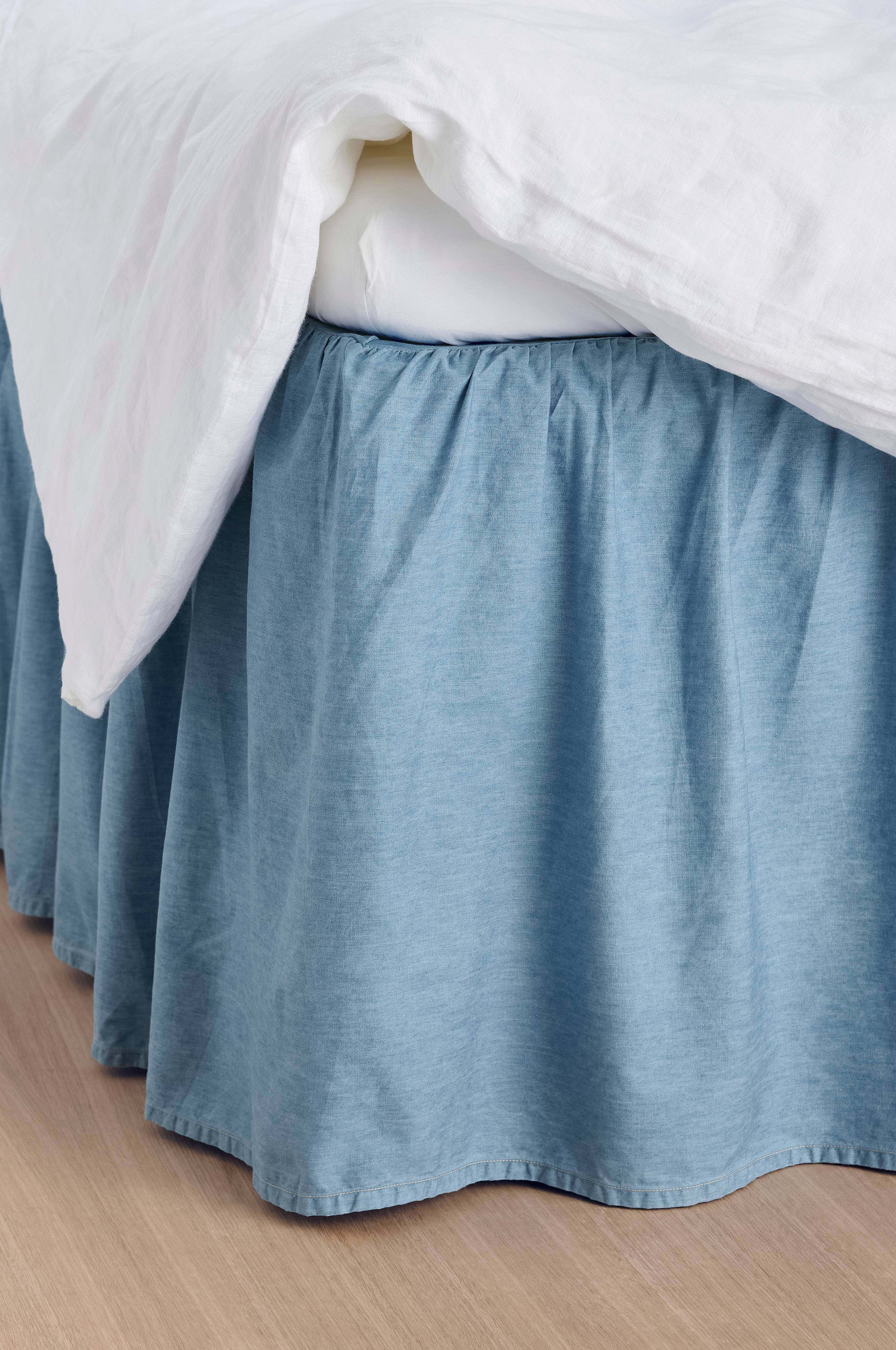Sengekappe Denim Frilled 52 cm v:5662569