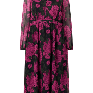 Kjole i chiffon med bobleerme v:7110889 Kjole i chiffon med bobleerme v:7110889
