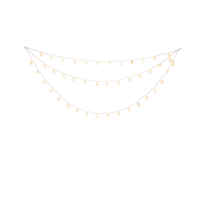 Gardinlenke 44 snøkrystaller LED 125 cm v:2393746 Gardinlenke 44 snøkrystaller LED 125 cm v:2393746