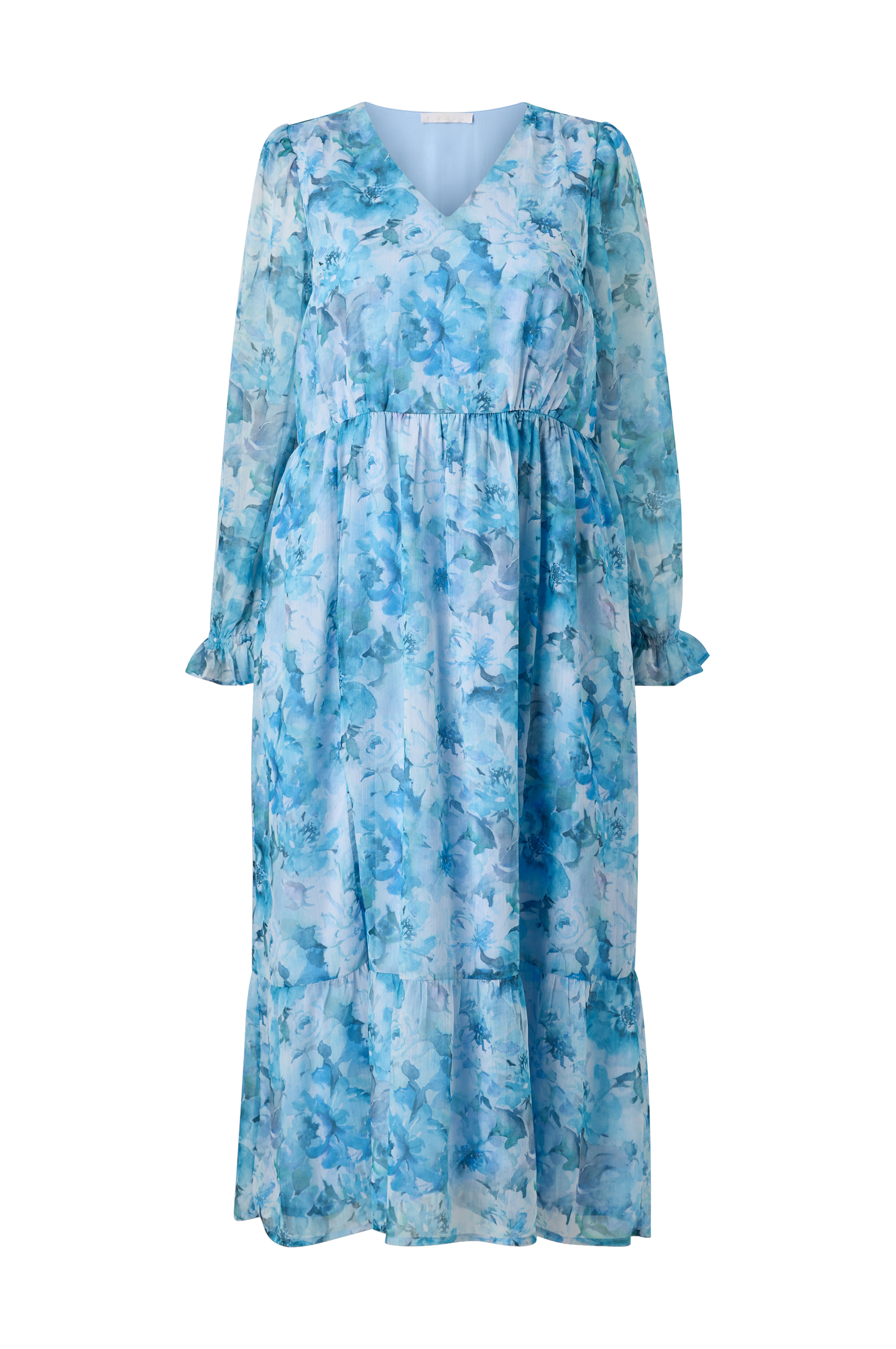 Maxikjole i chiffon v:2374307