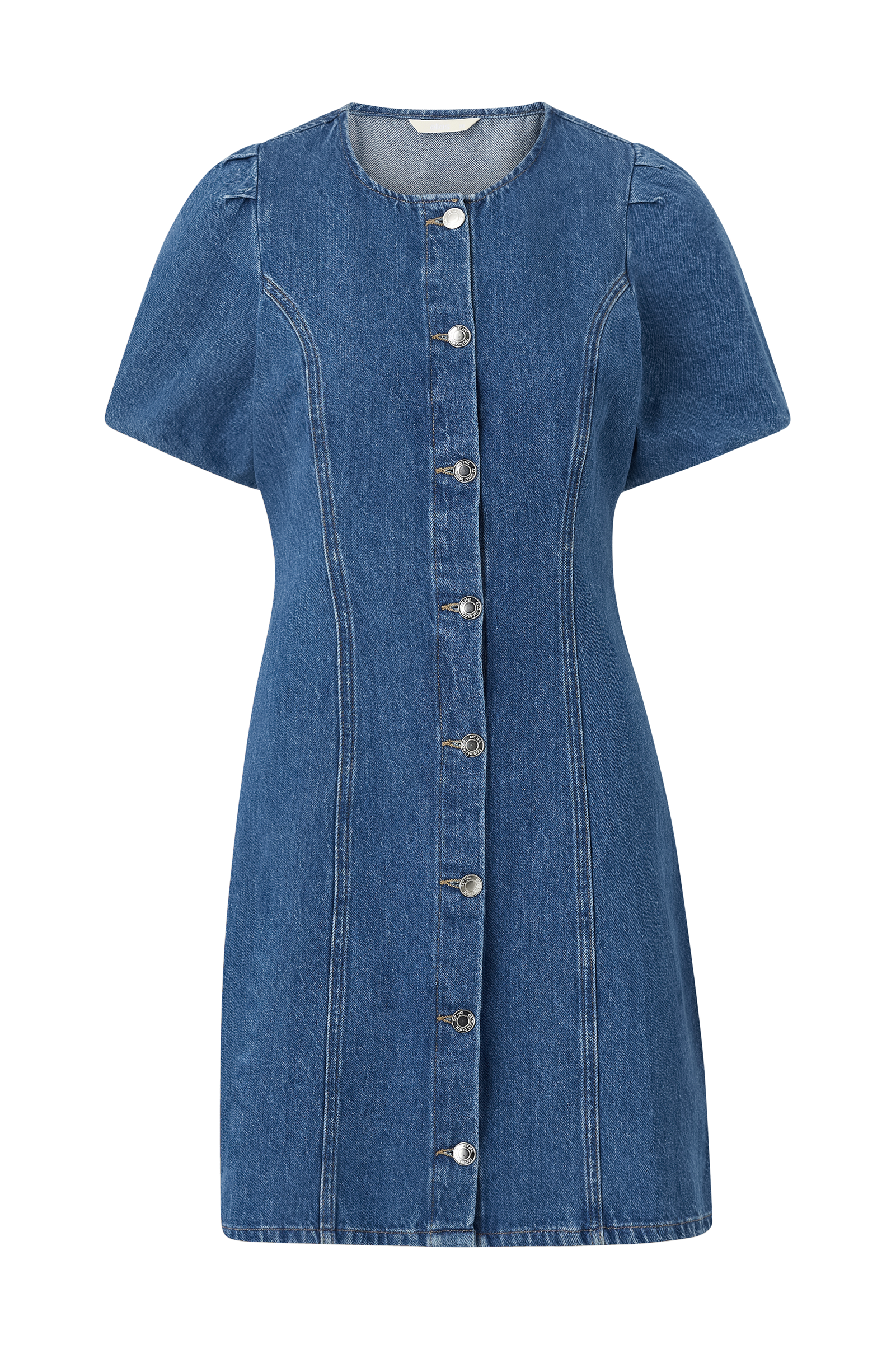 Denimkjole med bobleermer v:9598902