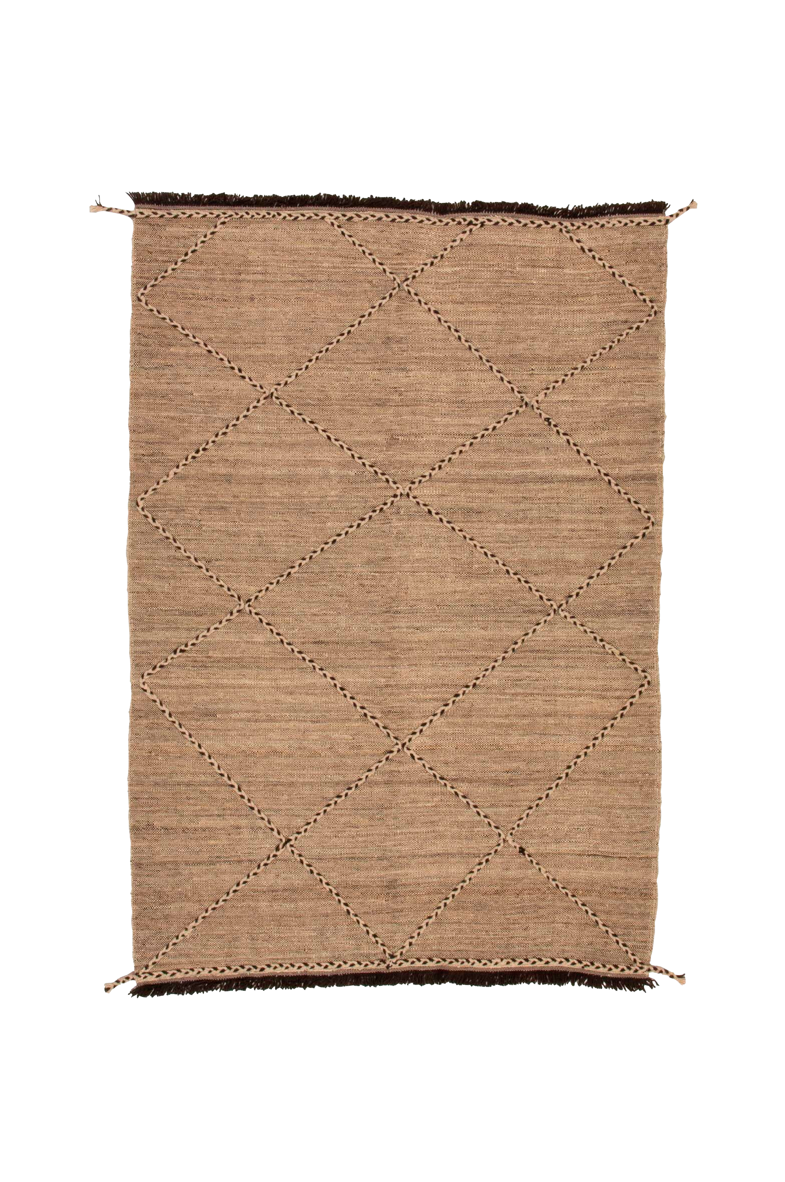 Woolcarpet Kilim Moroccan Design Natural 199x283 v:9880574