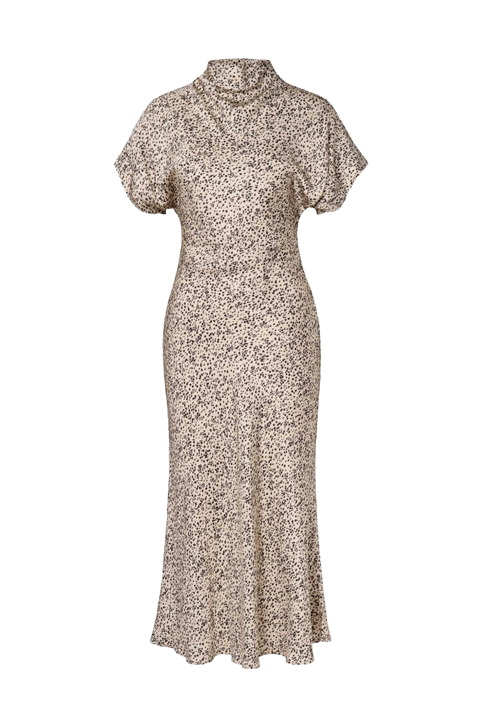 Kjole Alivia Short Sleeve Satin Midi Dress v:4790388
