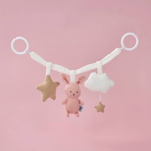 Barnevogn leketøy Bunny rosa v:910164