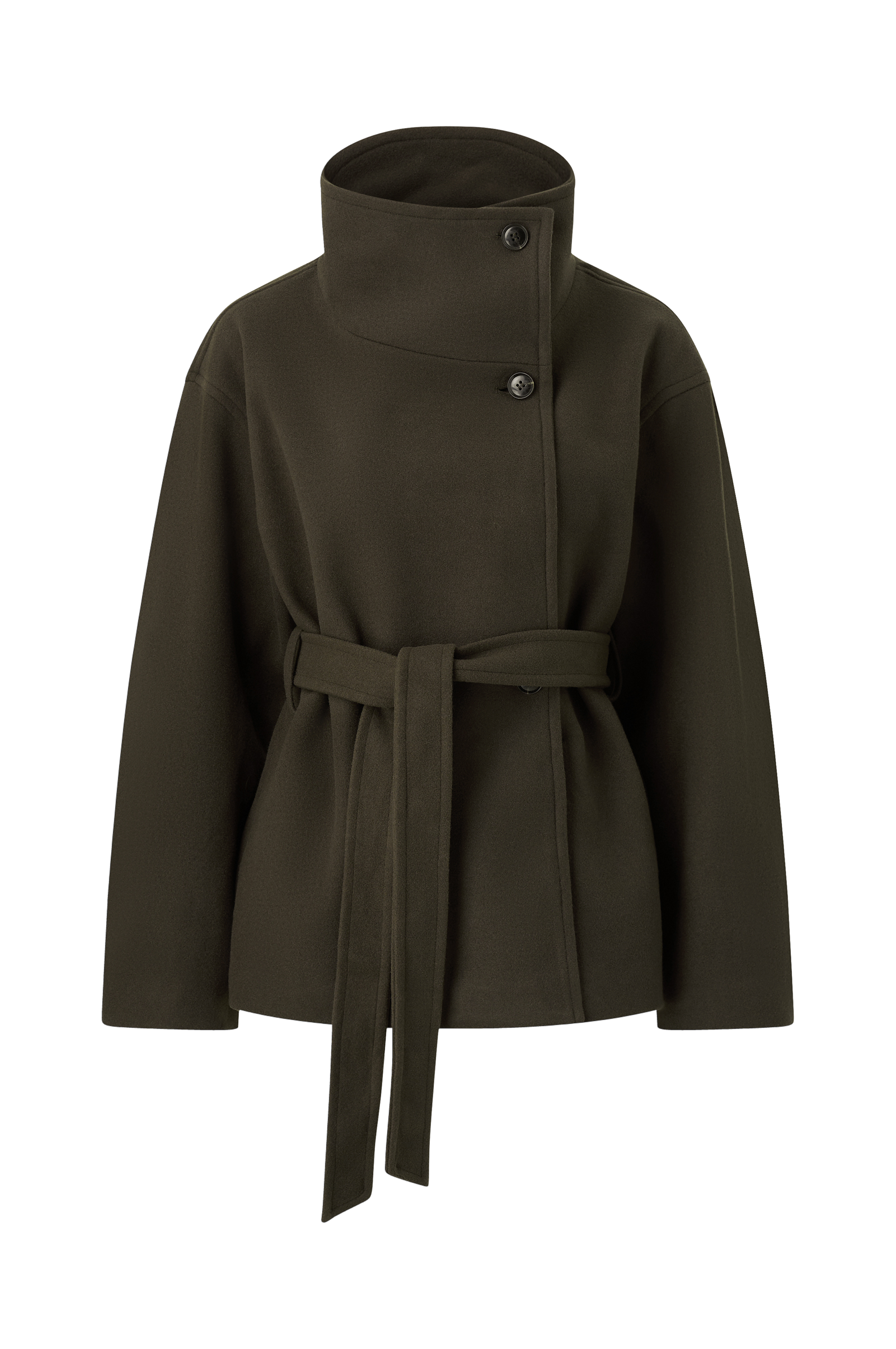Jakke High Neck Wool Blend Jacket v:1469884