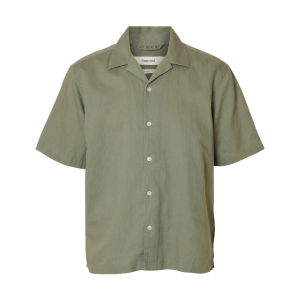 Linskjorte Slhrlxclay Linenblend SS Shirt Res v:1515216