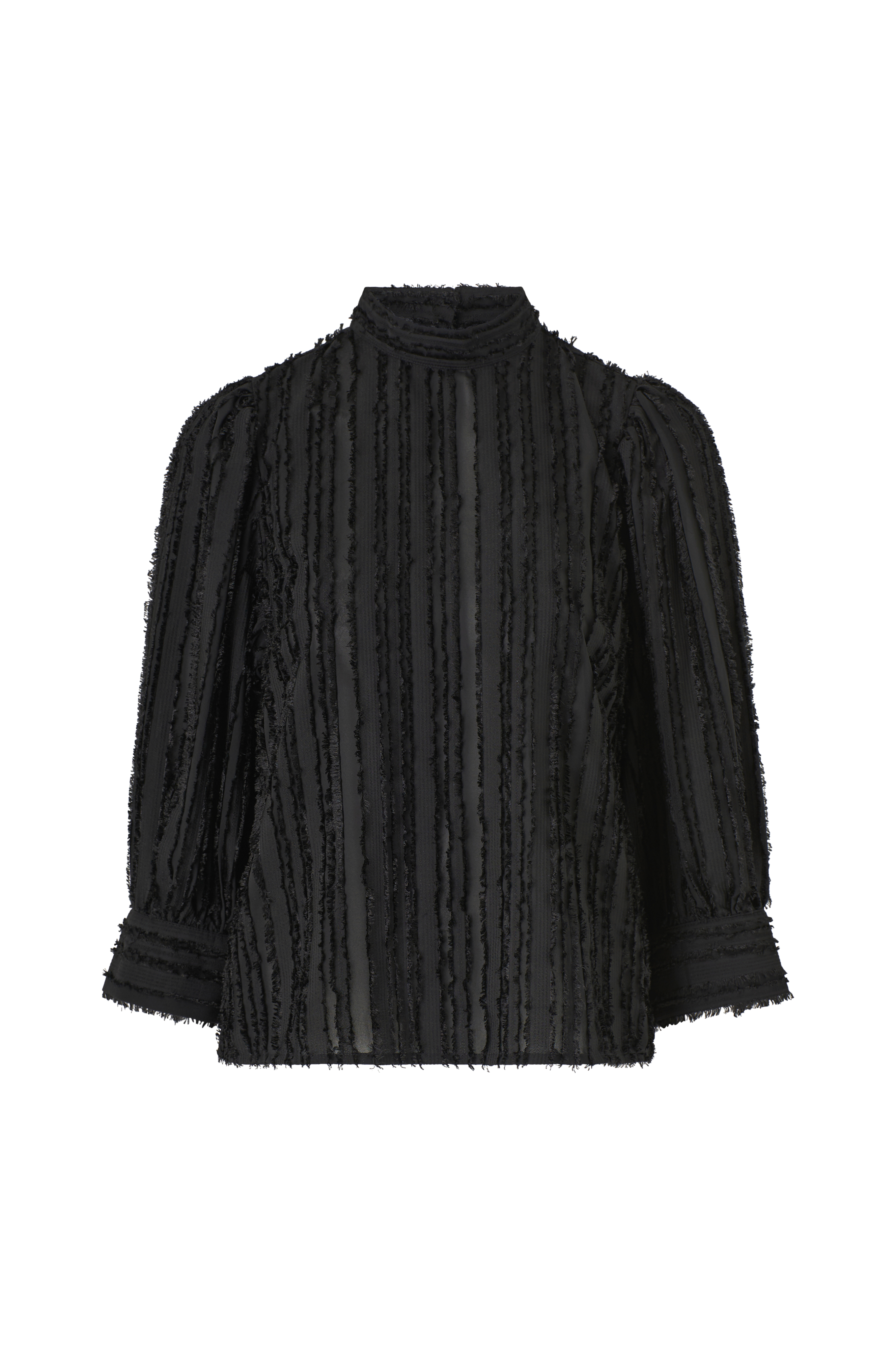 Bluse med puffermer v:4709364