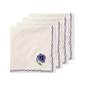 Serviett 4Pk Madelen Möllard Pansy v:6225100 Serviett 4Pk Madelen Möllard Pansy v:6225100