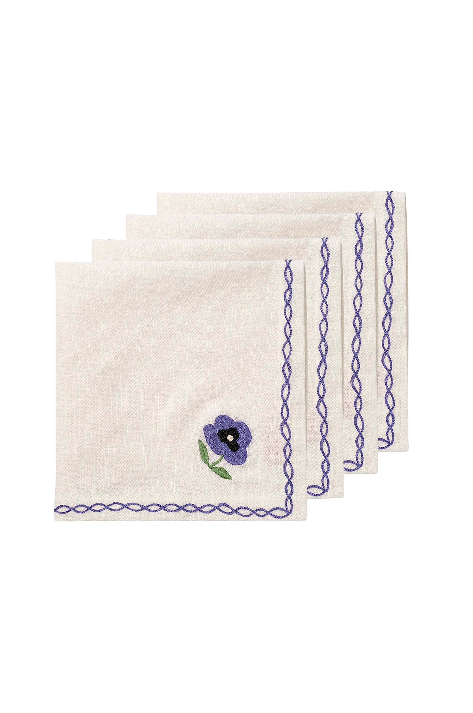 Serviett 4Pk Madelen Möllard Pansy v:6225100