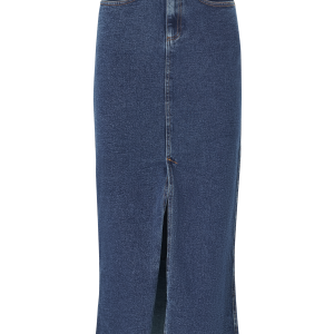 Denim skjørt i maksimal lengde v:8250461