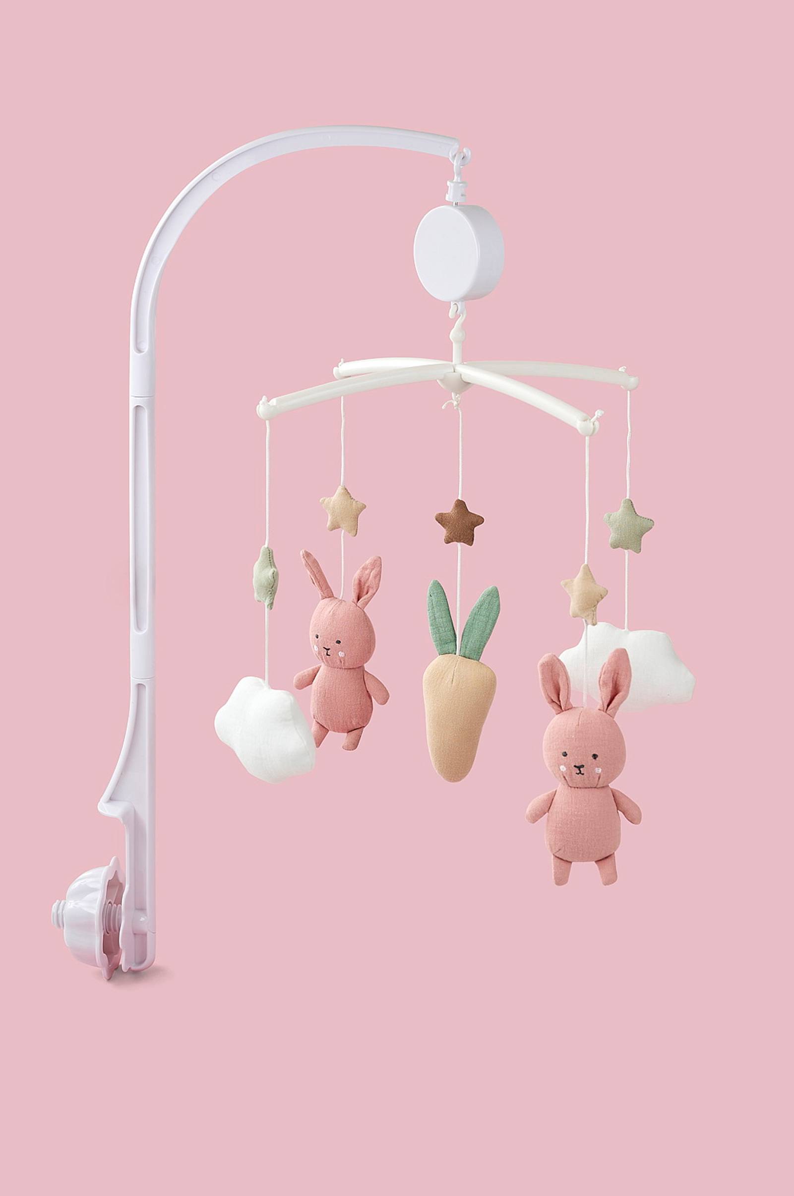 Musikalsk uro Bunny rosa v:2451305